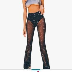 Rave Sheer Flared Bell Bottom Pants
